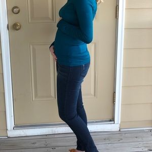 KanCan Dark Wash Front Panel Maternity Jeans